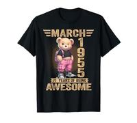 Ours en Peluche « Being Awesome » pour 71e Anniversaire de Mars 1955 T-Shirt