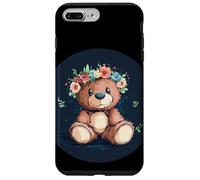 Ours en peluche câlin avec une jolie couronne florale Coque pour iPhone 7 Plus/8 Plus