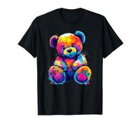 Ours en Peluche coloré Arc-en-Ciel Splash Mignon Pastel T-Shirt