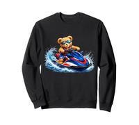 Ours en Peluche Courageux sur Un Jet Ski à Grande Vitesse Shapes Mania Sweatshirt