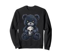 Ours en Peluche Crâne Gothique Femmes Crâne Ours en Peluche Sweatshirt