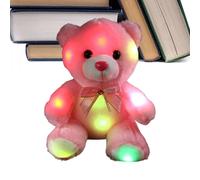Ours En Peluche - Décor de Chambre à Câlins 20 cm | Ours en Peluche Doux avec Lumières LED - Pour Garçons et Filles Compagnon Familial Camping Temps de Jeu Heure du Coucher Anniversaire Fêtes