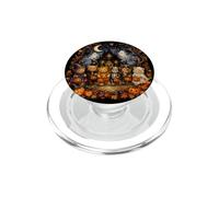 Ours en Peluche drôle Halloween Maison hantée fantôme Citrouille PopSockets PopGrip pour MagSafe
