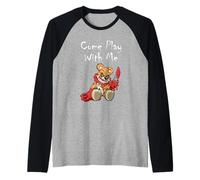 Ours en Peluche Effrayant avec Inscription « Come Play with Me » Manche Raglan