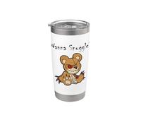 Ours en peluche effrayant et maléfique qui veut se blottir Gobelet isotherme en acier inoxydable double paroi