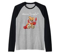 Ours en Peluche Effrayant et maléfique Qui Veut se blottir Manche Raglan