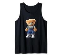 Ours en Peluche en Jean décontracté rayé Tenue Formes Mania Débardeur