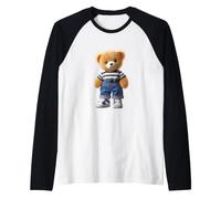 Ours en Peluche en Jean décontracté rayé Tenue Formes Mania Manche Raglan
