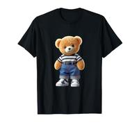Ours en Peluche en Jean décontracté rayé Tenue Formes Mania T-Shirt