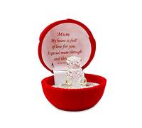Ours en peluche en verre cristal avec inscription « Mum Love » - Idée cadeau pour Noël - Anniversaire de mariage - Remerciements - Fête des mères - Maman - Maman - Maman