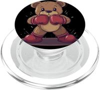 Ours en peluche heureux avec gants de boxe PopSockets PopGrip pour MagSafe