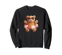 Ours en Peluche Heureux dans l'anneau de Piscine Sweatshirt