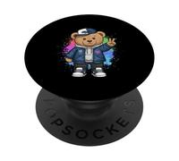 Ours en Peluche Hip Hop Graffiti Streetwear Mode Urbaine PopSockets PopGrip Adhésif