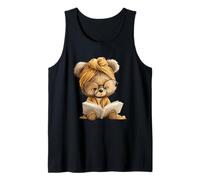 Ours en Peluche Livre Ouvert Lecture Animal Lover Graphic Portrait Débardeur