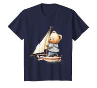 Ours en Peluche Mignon garçon Bateau à Voile Aventure océan Chambre d'enfant T-Shirt