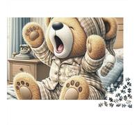Ours en Peluche Mignon Puzzle 1000 Pièces Carton Premium pour Couples, Entraînement De Concentration, Loisir en Intérieur, Cadeau De Maison Neuve Idéal pour Couples 70x50cm/1000pcs
