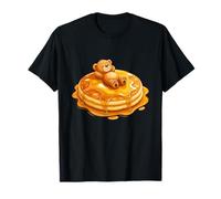 Ours en Peluche Mignon sur des crêpes au sirop pour Petit déjeuner T-Shirt