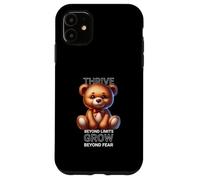 Ours en Peluche motivant - Prospérer au-delà des limites et Grandir Coque pour iPhone 11