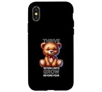 Ours en Peluche motivant - Prospérer au-delà des limites et Grandir Coque pour iPhone X/XS