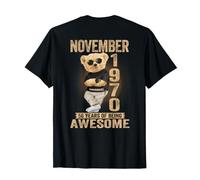 Ours en Peluche pour 56e Anniversaire 56 Ans Novembre 1970 T-Shirt