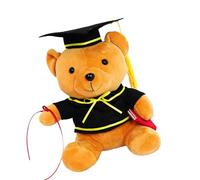 Ours en peluche pour diplôme,Ours de remise des diplômes - d'ours diplômée de 7 pouces | 2024 Ours en peluche en peluche avec pompon pour chapeau de robe pour amis