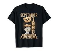 Ours en Peluche pour Femme 36 Ans Septembre 1990 36 Ans T-Shirt