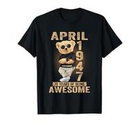 Ours en Peluche pour Femme 79 Ans Avril 1947 79 Ans T-Shirt