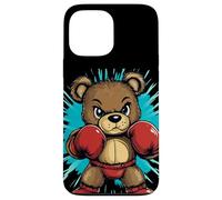 Ours en peluche puissant avec gants de boxe pour garçons et filles Coque pour iPhone 13 Pro Max