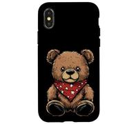 Ours en peluche Rockabilly qui ramène les années 50 avec style Coque pour iPhone X/XS