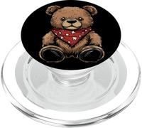 Ours en peluche Rockabilly qui ramène les années 50 avec style PopSockets PopGrip pour MagSafe