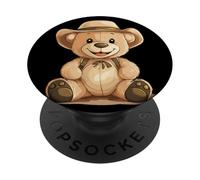 Ours en Peluche Safari pour Les Aventures Amusantes dans la Jungle PopSockets PopGrip Adhésif