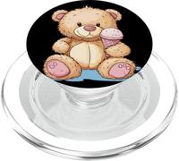 Ours en peluche stupide profitant d'une friandise géante à la crème glacée PopSockets PopGrip pour MagSafe