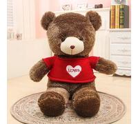 Ours En Peluche Surdimensionné, Jouet En Peluche, Ours Câlin, Grande Poupée Ours Mignon, Grand Ours, Cadeau De Saint-Valentin Hérisson Ours - Pull Rouge - 80 Cm 1 Kg