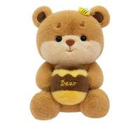 Ours en peluche tenant un jouet apaisant de dessin animé | Poupées en tissu douillettes - Figurines d'animaux - Convient pour femmes, hommes, filles, maison, chambre à coucher, salon