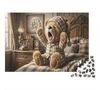 Ours en peluchePuzzle Classique 1000 Pièces Complet Chambre à Coucher Vintage pour Grands-Parents Amélioration De La Mémoire Activité Intérieure 70x50cm/1000pcs