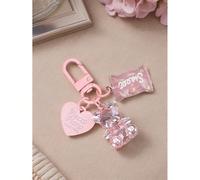 Ours en résine colorée transparente et pendentif en forme de cœur, porte-clés charm d'ours en bonbon pour sacs, portefeuilles, clés - excellent cadeau pour camarades de t amis, mini réaliste,