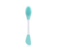 Ours en Silicone Double tête for masque Facial, brosse exfoliante for le visage, élimination des points noirs, nettoyant, Film de boue for la peau Pour D'Application Facial(C716-blue 1pcs)