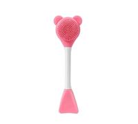 Ours en Silicone Double tête for masque Facial, brosse exfoliante for le visage, élimination des points noirs, nettoyant, Film de boue for la peau(C717-pink1pcs)