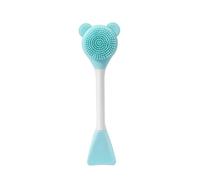 Ours en Silicone Double tête for masque Facial, brosse exfoliante for le visage, élimination des points noirs, nettoyant, Film de boue for la peau(C717-Blue 1pcs)