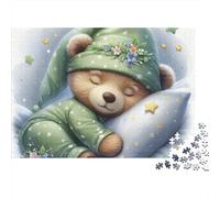 Ours endormi 1000 Pièces Puzzle pour Adultes Carton Résistant Anti-Stress pour S'amuser pour Débutants pour Collectionner 70x50cm/1000pcs