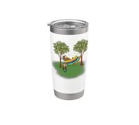 Ours endormi dans un hamac Gobelet isotherme en acier inoxydable double paroi