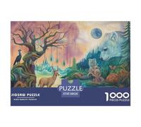 Ours et Cerfs 1000 Pieces Animaux de la Jungle Jigsaw Puzzles for Adults Educhational Games Stress Relieving Entertainment Exercise The Memory of The Brain for Adults and Kids, Age 12 Years Up 38