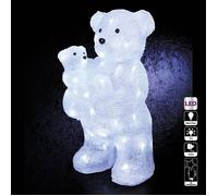 Ours et ourson lumineux extérieur H44cm 56 LED + transfo Feeric lights & christmas