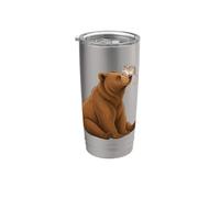 Ours et souris Rat Amitié Nez Moment Gobelet isotherme en acier inoxydable double paroi