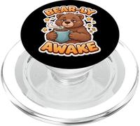 Ours fatigué Amusant en Train de Boire du café PopSockets PopGrip pour MagSafe