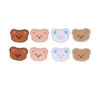 Ours fer sur patchs 8pcs |Patchs de dessin animé en coton mignons pour la réparation de vêtements/artisanat de bricolage/vêtements pour jeunes |Patchs en jean faciles à repasser