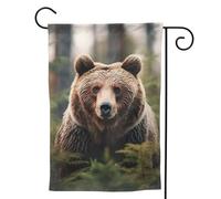 Ours Fonds D'écran Impression Jardin Drapeau Double Face Vertical Bienvenue Jardin Drapeau Bannière 28x40 Pouces Décor Extérieur