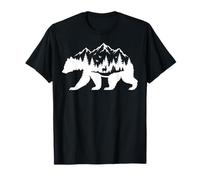 Ours Forêt Montagnes Nature Faune Extérieure Randonnée Camping T-Shirt