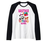 Ours Frère du Panda - Anniversaire - Amoureux des Animaux - Garçons et Filles Manche Raglan