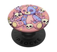 Ours Goth Pastel Mignon et Effrayant Poupée Vaudou PopSockets PopGrip Adhésif